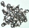 25 10mm Rhodium Plated Lobster Claw Clasps